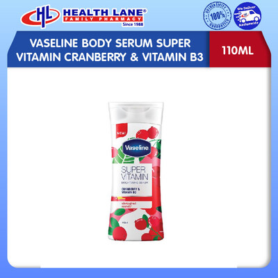 VASELINE BODY SERUM SUPER VITAMIN CRANBERRY & VITAMIN B3 110ML